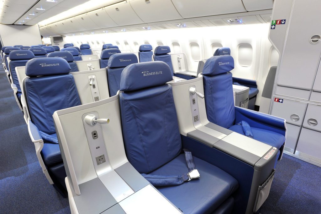 Delta Business Class seat. SkyLuxTravel Blog. SkyLux - Discounted Business and First Class Flights