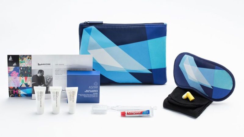 What's Inside a Business Class Amenity Kit: Qantas Airways Business Class Amenity Kit. SkyLux - Discounted Business and First Class Flights