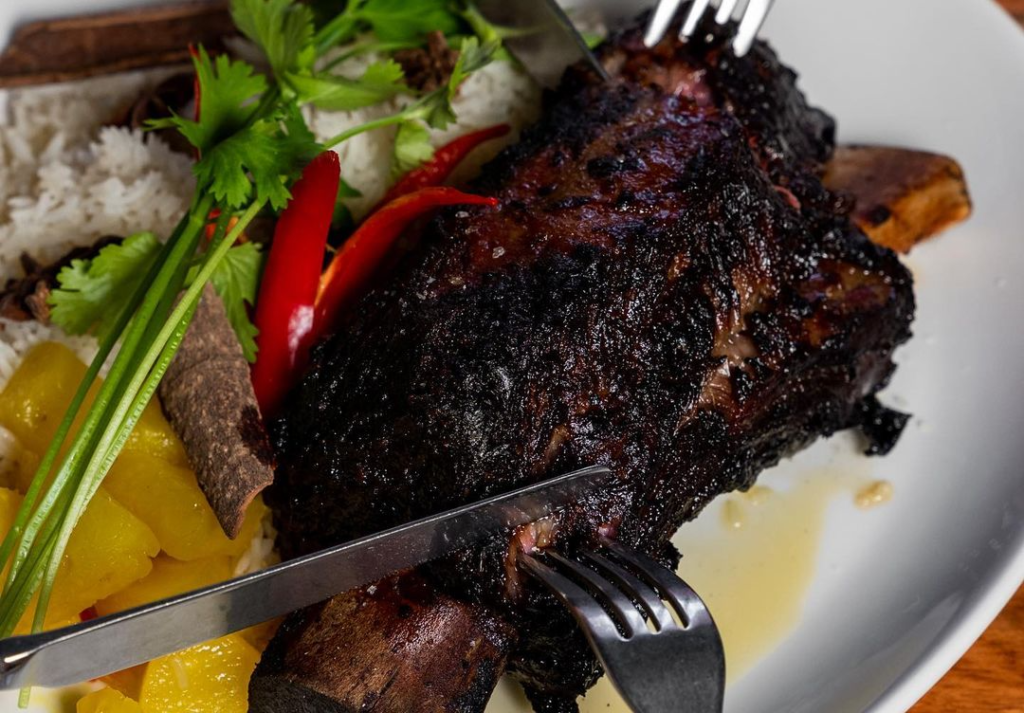 11 Woodfire's iftar menu: Beef Short Ribs-Barbeque, Pineapple, Coriander.