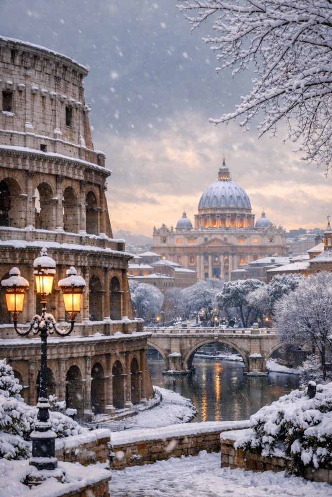 Beautiful Rome in the winter