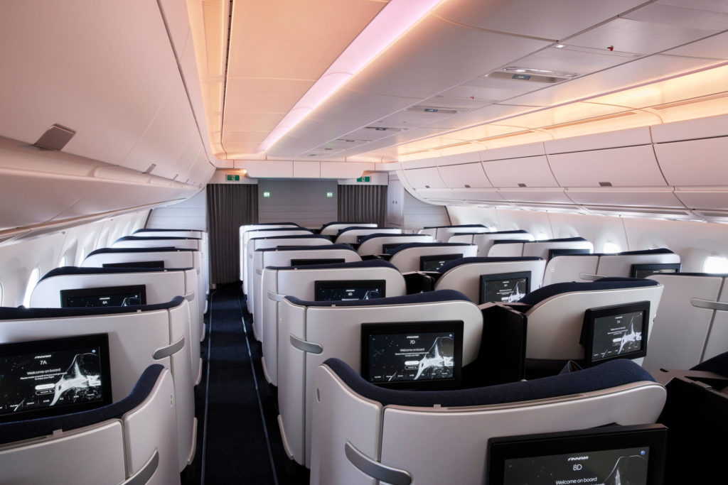 Finnair Moodlights in Business Class