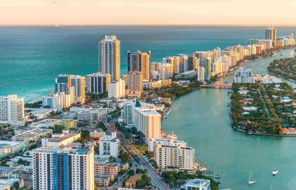 Miami is a top domestic flights destinatins for business class