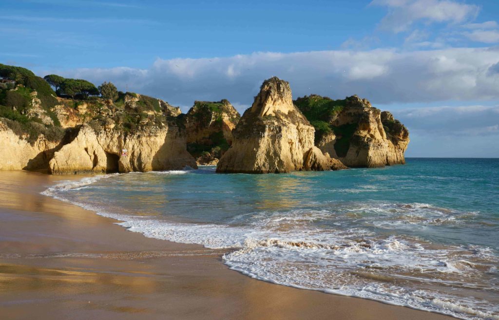 Praia do Alvor beach in Algarve, Portugal