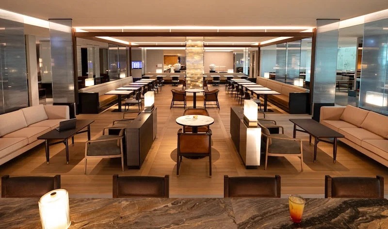 Beautifully designed first class lounge