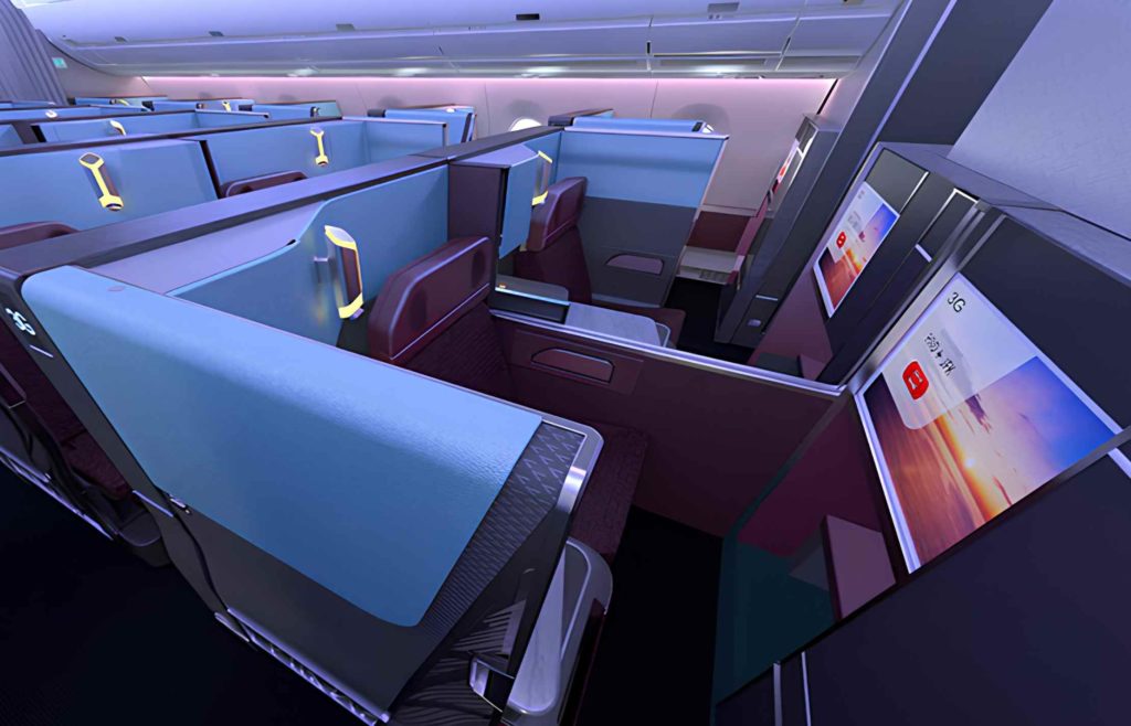 Private business class seats: Japan Airlines International biz class flights