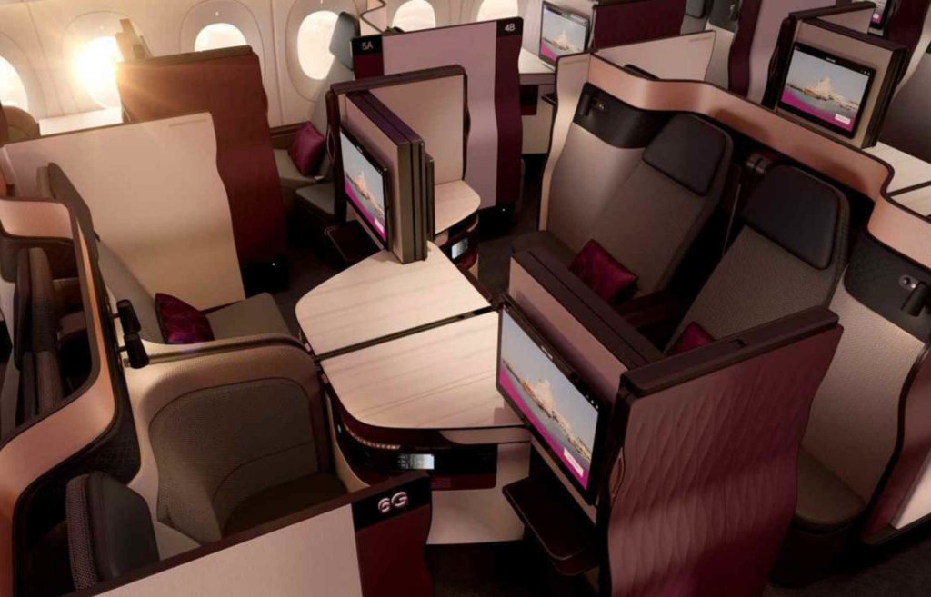 Quad Seat is a great option in Qsuite
