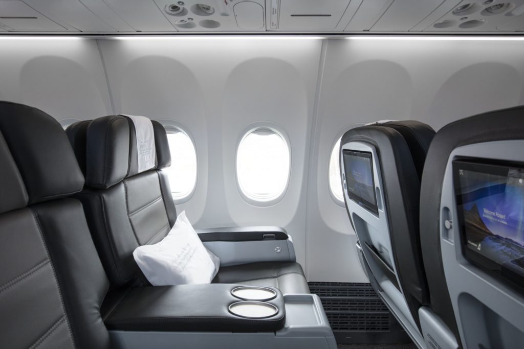 Saga Premium seating aboard Icelandair